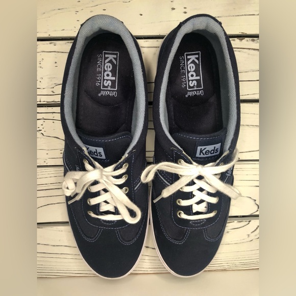 Keds Navy Ortholite Cushioned Comfort Lace Up Sneakers Size 10 - Picture 3 of 9